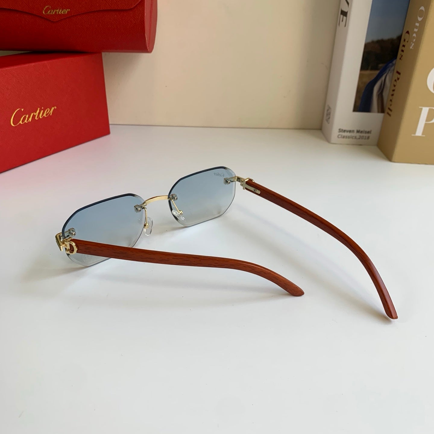 Cartier Square Silver Lens Sunglasses for Men & Women - 372302 - detail image 7