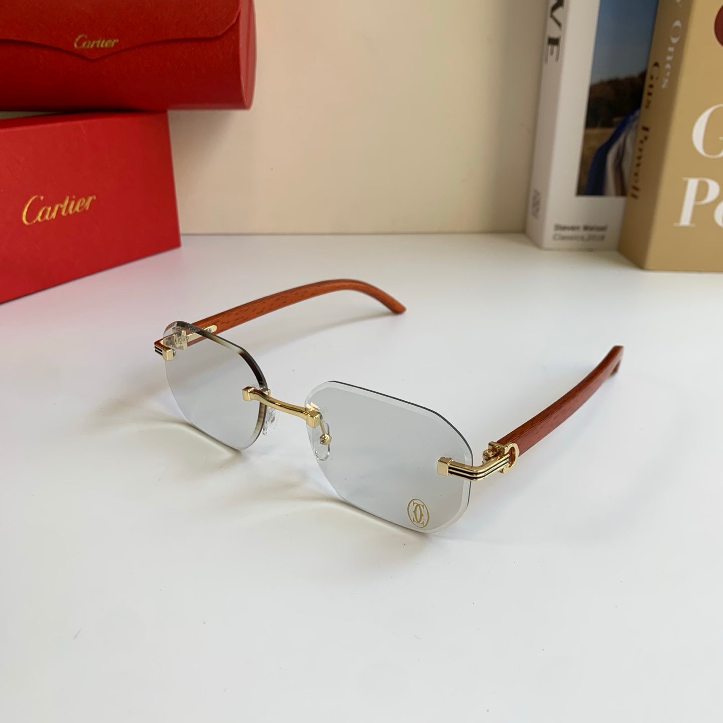 Cartier Square Silver Lens Sunglasses for Men & Women - 372303 - detail image 2