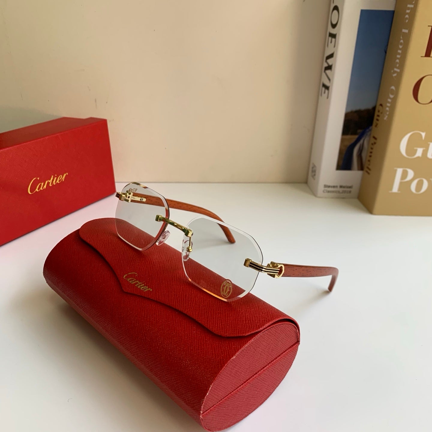 Cartier Square Silver Lens Sunglasses for Men & Women - 372303 - detail image 4