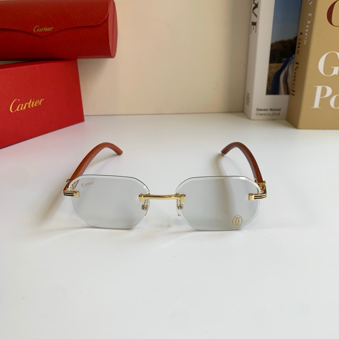 Cartier Square Silver Lens Sunglasses for Men & Women - 372303 - detail image 5