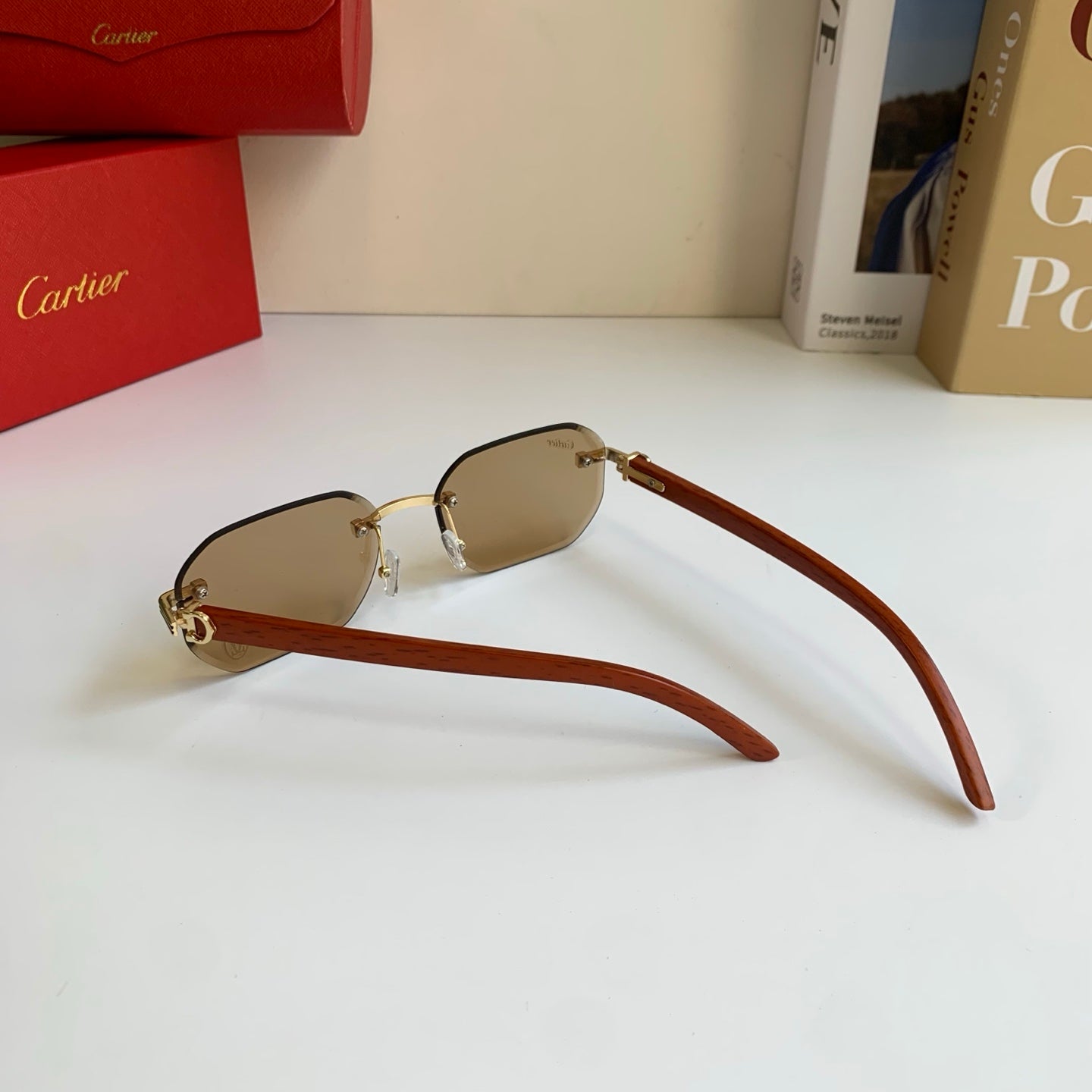Cartier Square Brown Lens Sunglasses for Men & Women - 372165 - detail image 6