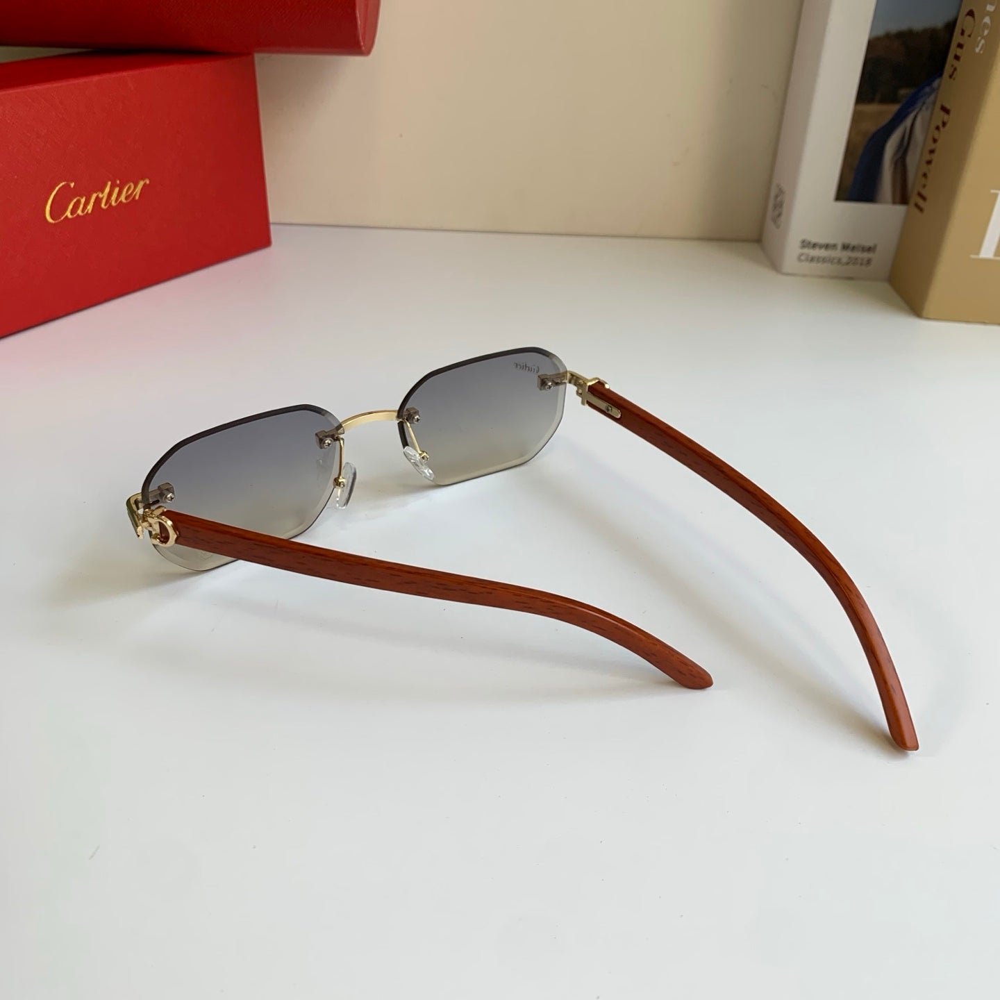 Cartier Square Silver Lens Sunglasses for Men & Women - 372166 - detail image 8