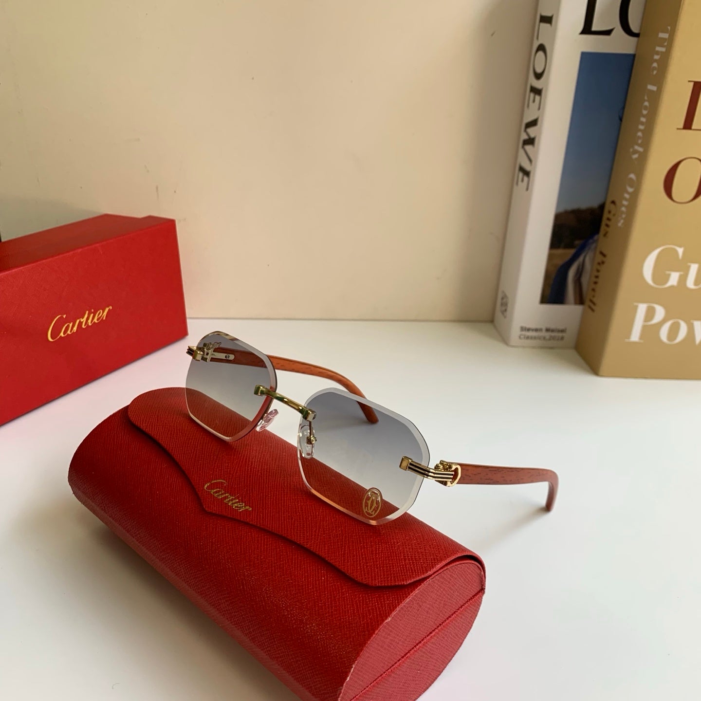 Cartier Square Silver Lens Sunglasses for Men & Women - 372166 - detail image 4