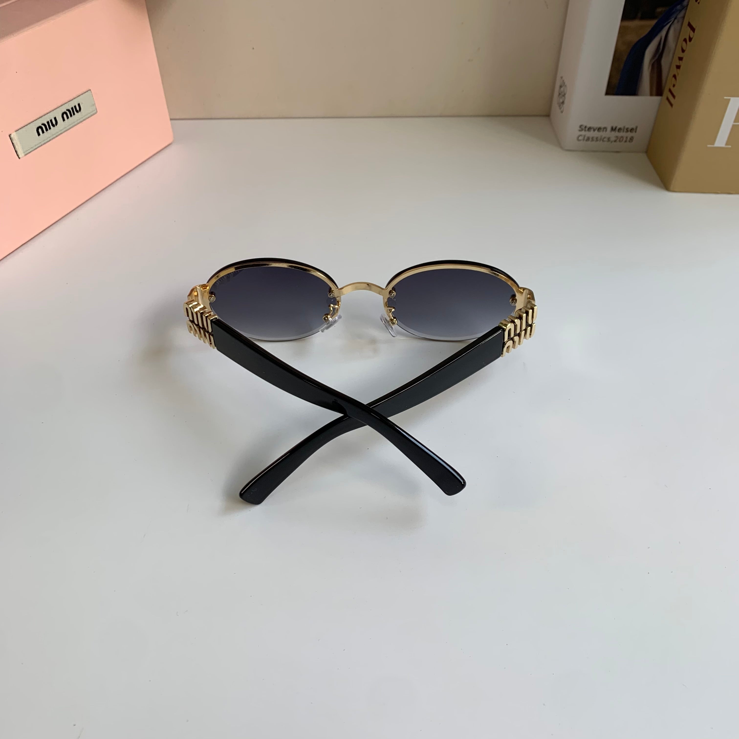 Miu Miu Round Silver Lens Sunglasses for Men & Women - 372424 - detail image 6