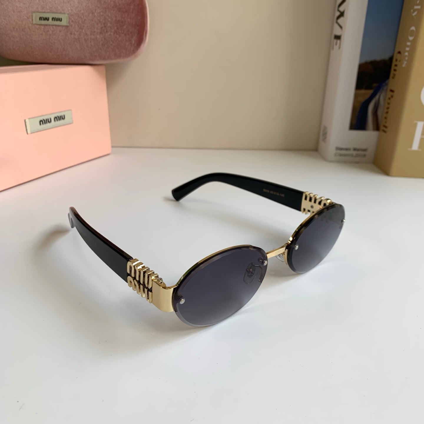 Miu Miu Round Silver Lens Sunglasses for Men & Women - 372424