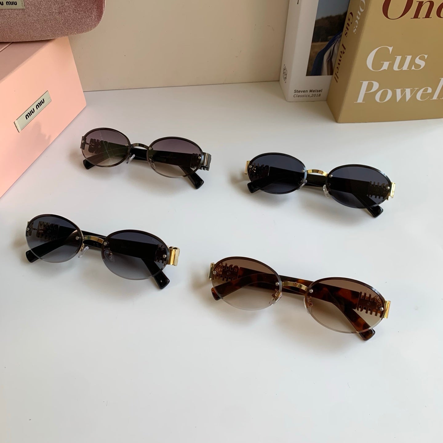 Miu Miu Round Brown Lens Sunglasses for Men & Women - 372425 - detail image 9