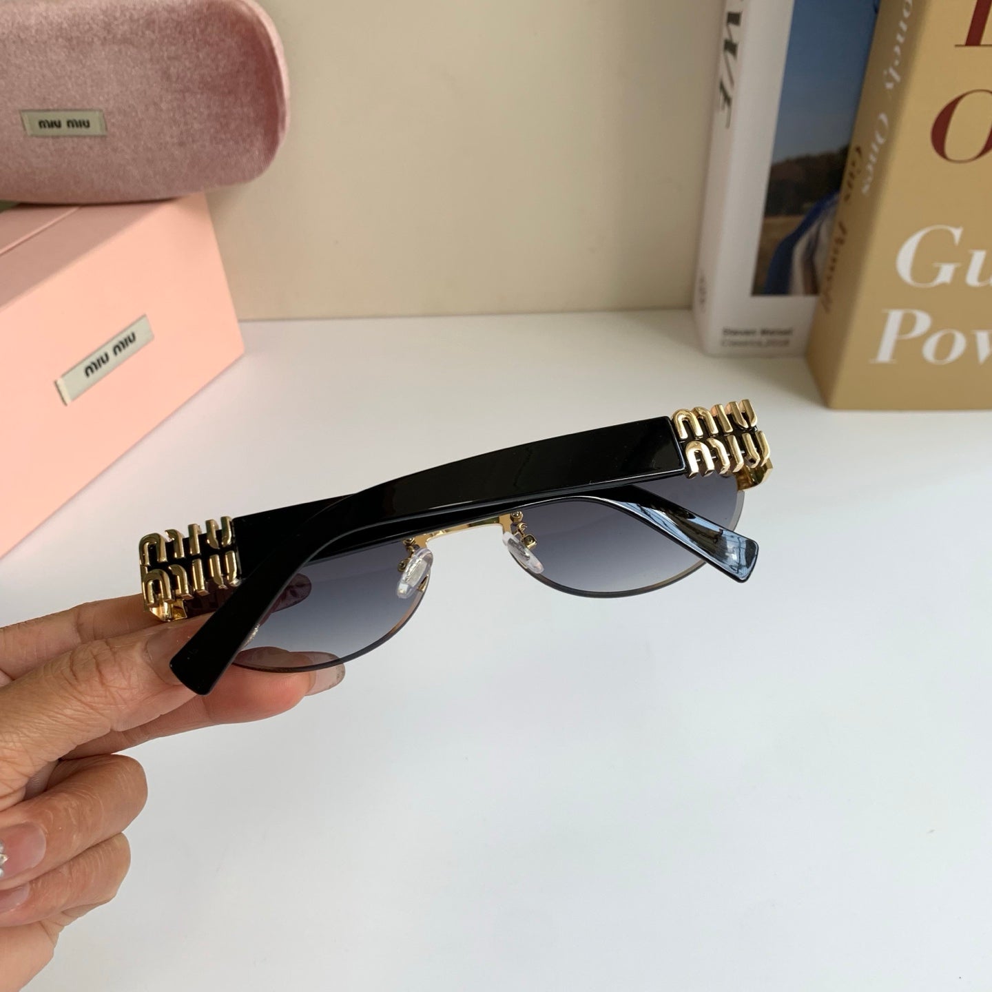 Miu Miu Round Silver Lens Sunglasses for Men & Women - 372424 - detail image 8