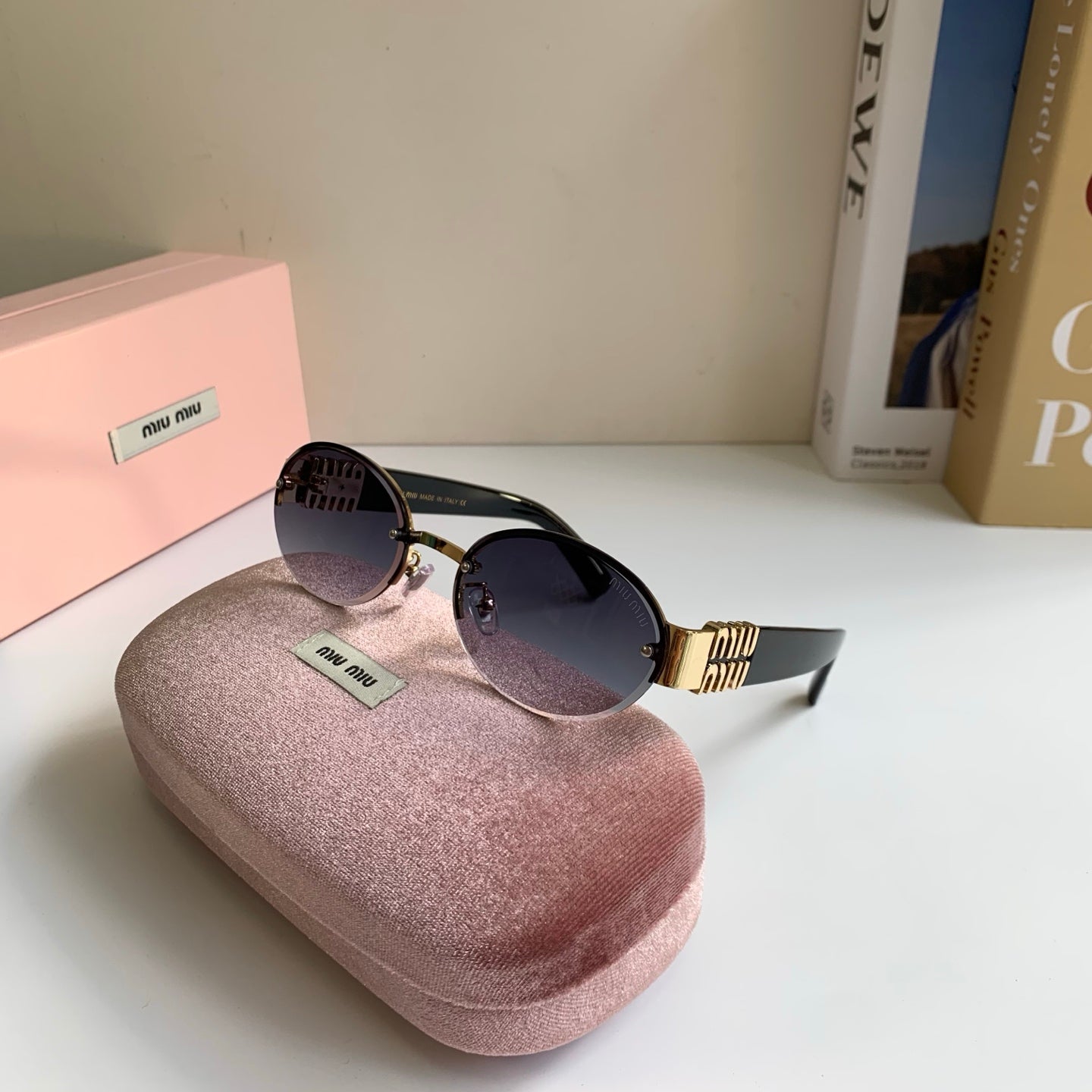Miu Miu Round Silver Lens Sunglasses for Men & Women - 466171 - detail image 4