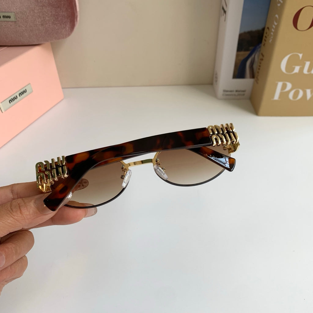 Miu Miu Round Brown Lens Sunglasses for Men & Women - 372425 - detail image 8
