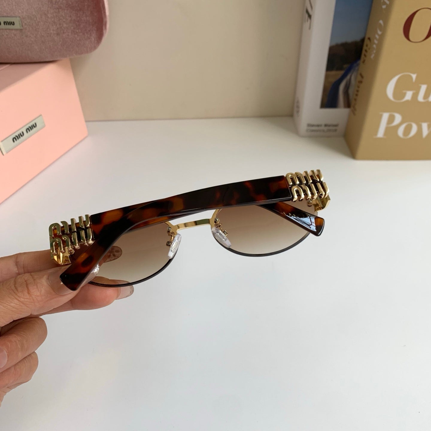 Miu Miu Round Brown Lens Sunglasses for Men & Women - 372425 - detail image 8