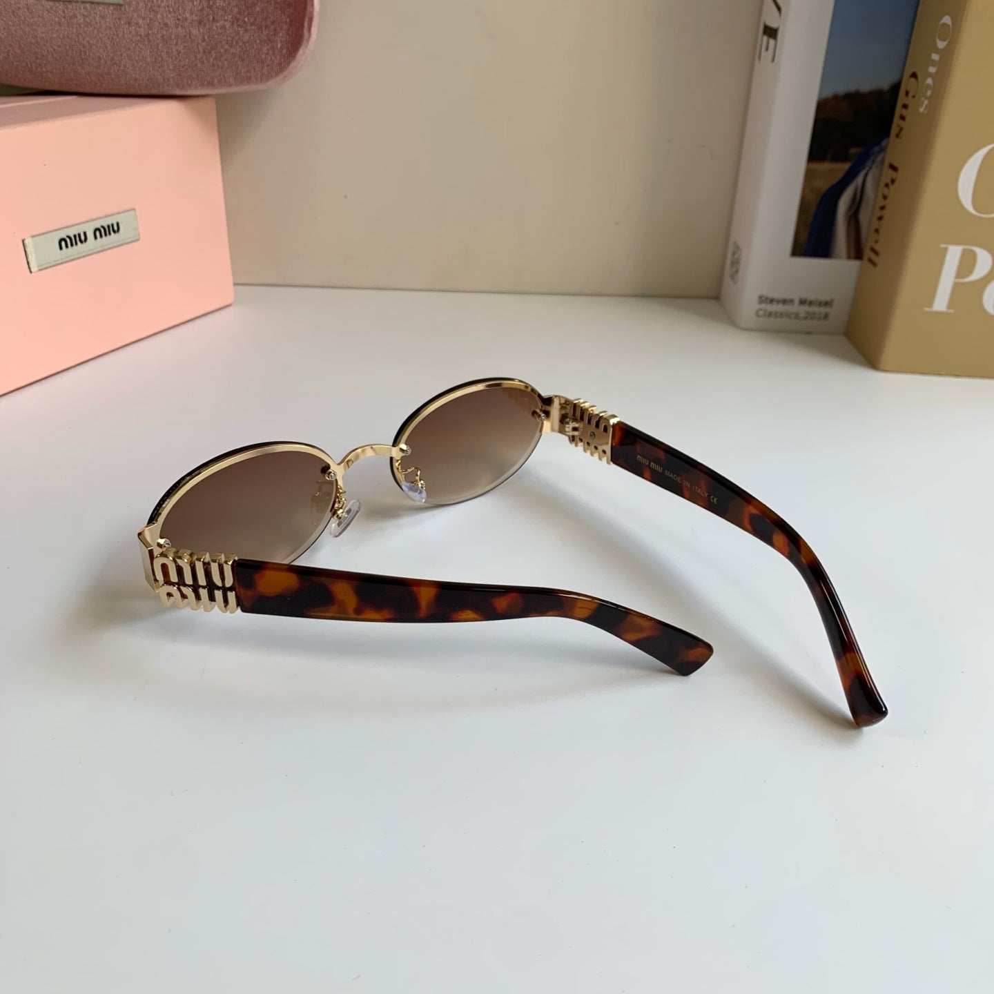Miu Miu Round Brown Lens Sunglasses for Men & Women - 466172 - detail image 6