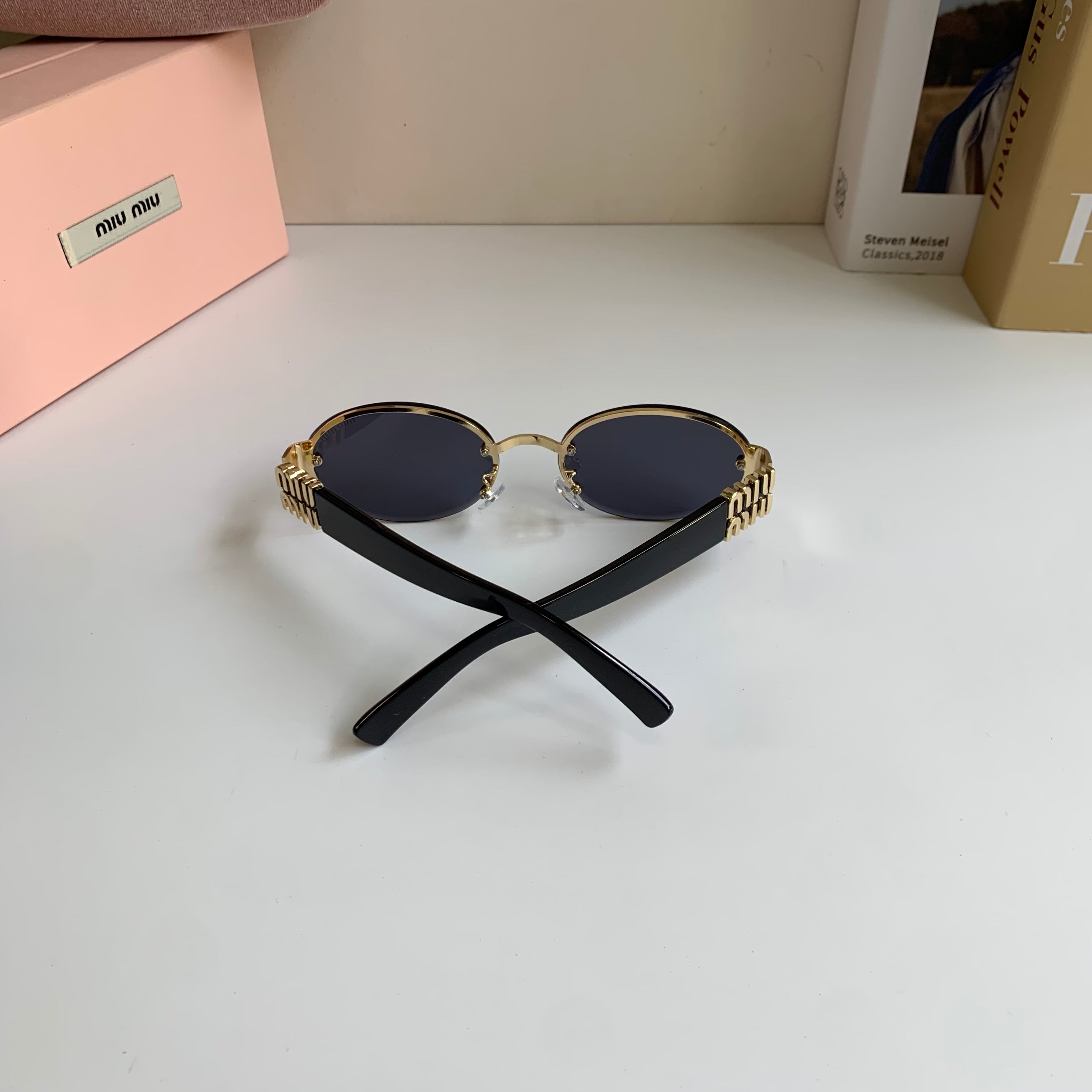 Miu Miu Round Silver Lens Sunglasses for Men & Women - 372426 - detail image 8
