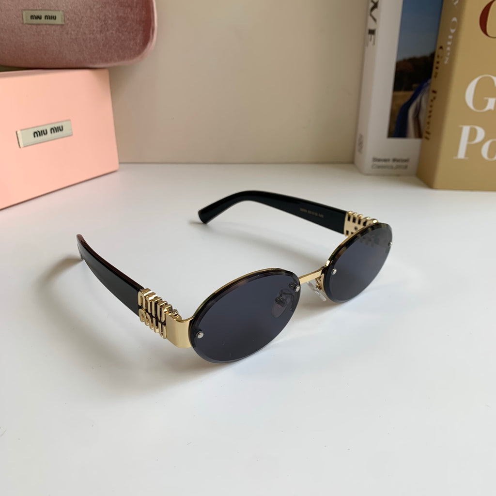 Miu Miu Round Silver Lens Sunglasses for Men & Women - 372426