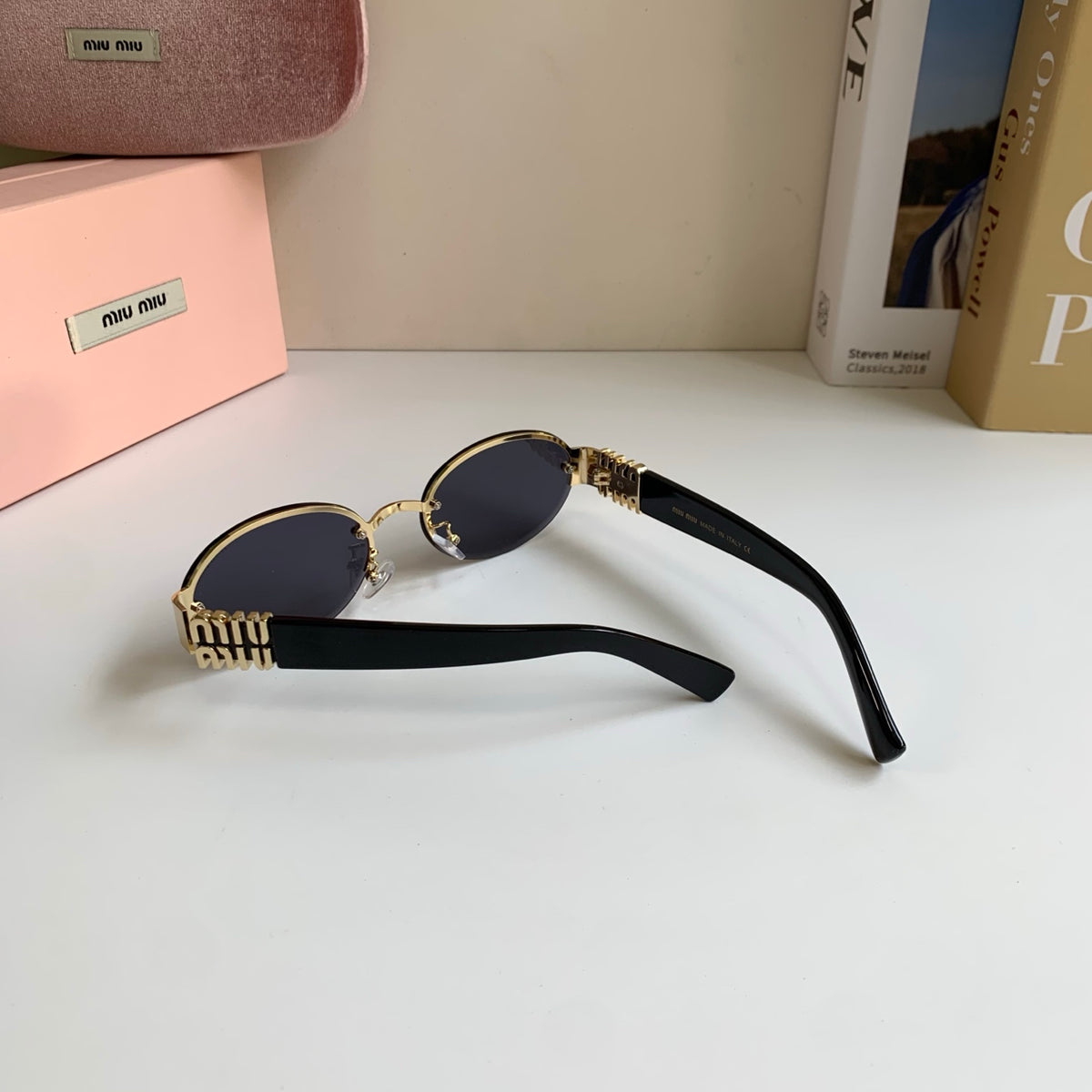 Miu Miu Round Silver Lens Sunglasses for Men & Women - 466173 - detail image 6