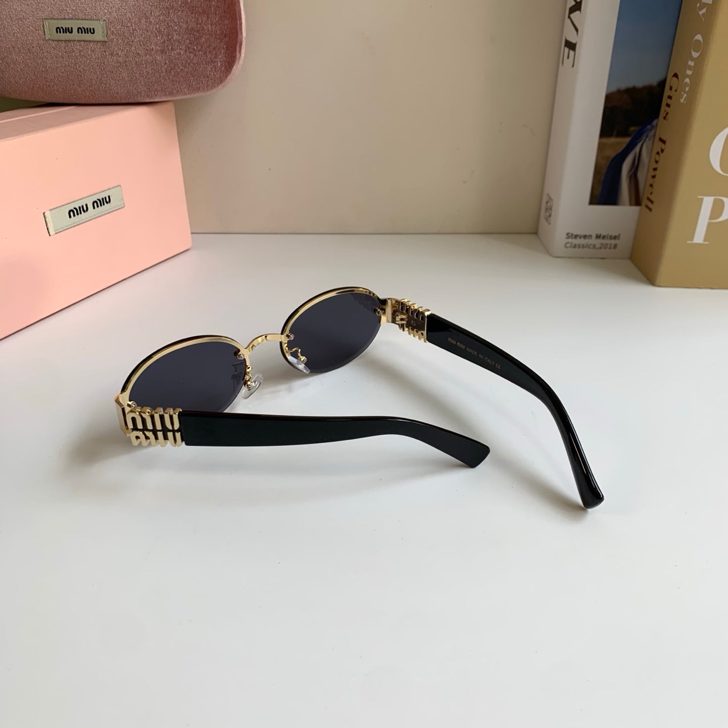 Miu Miu Round Silver Lens Sunglasses for Men & Women - 372426 - detail image 6
