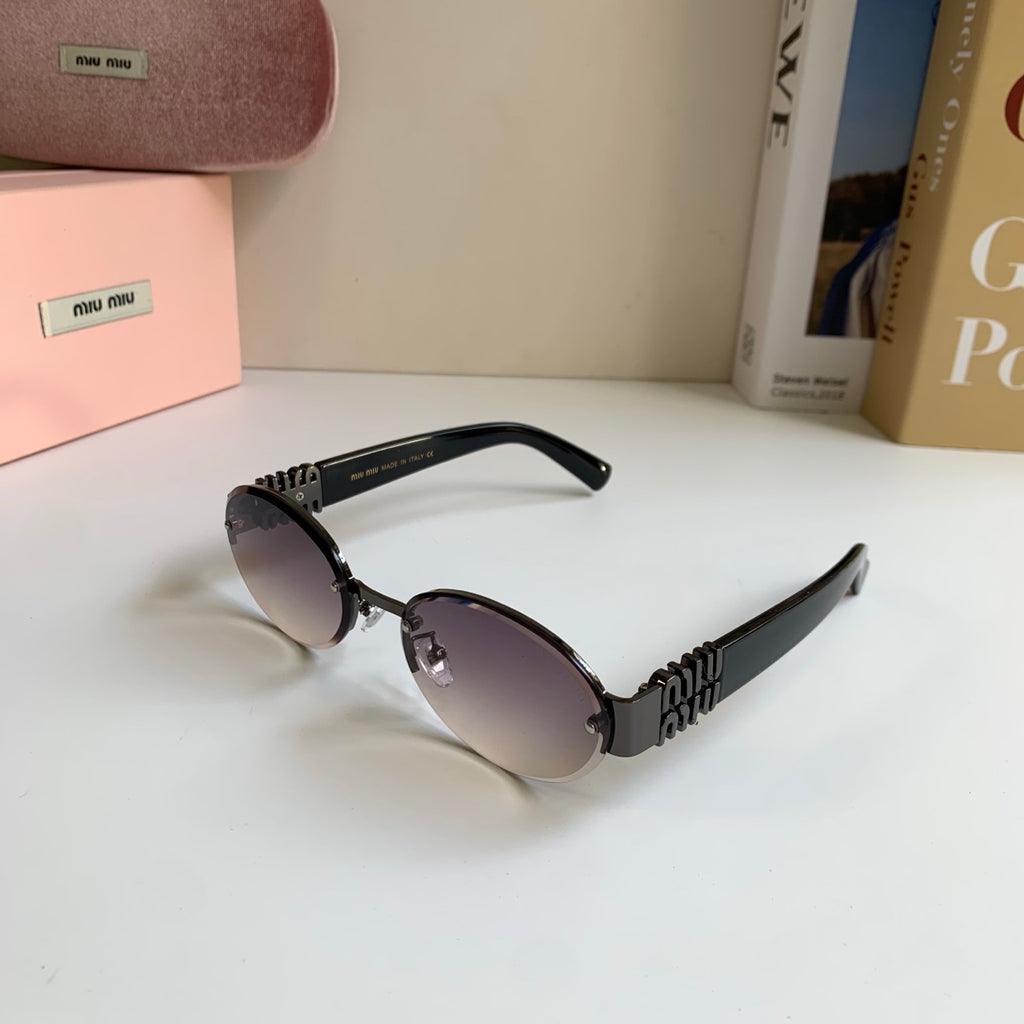 Miu Miu Round Silver Lens Sunglasses for Men & Women - 372427 - detail image 2