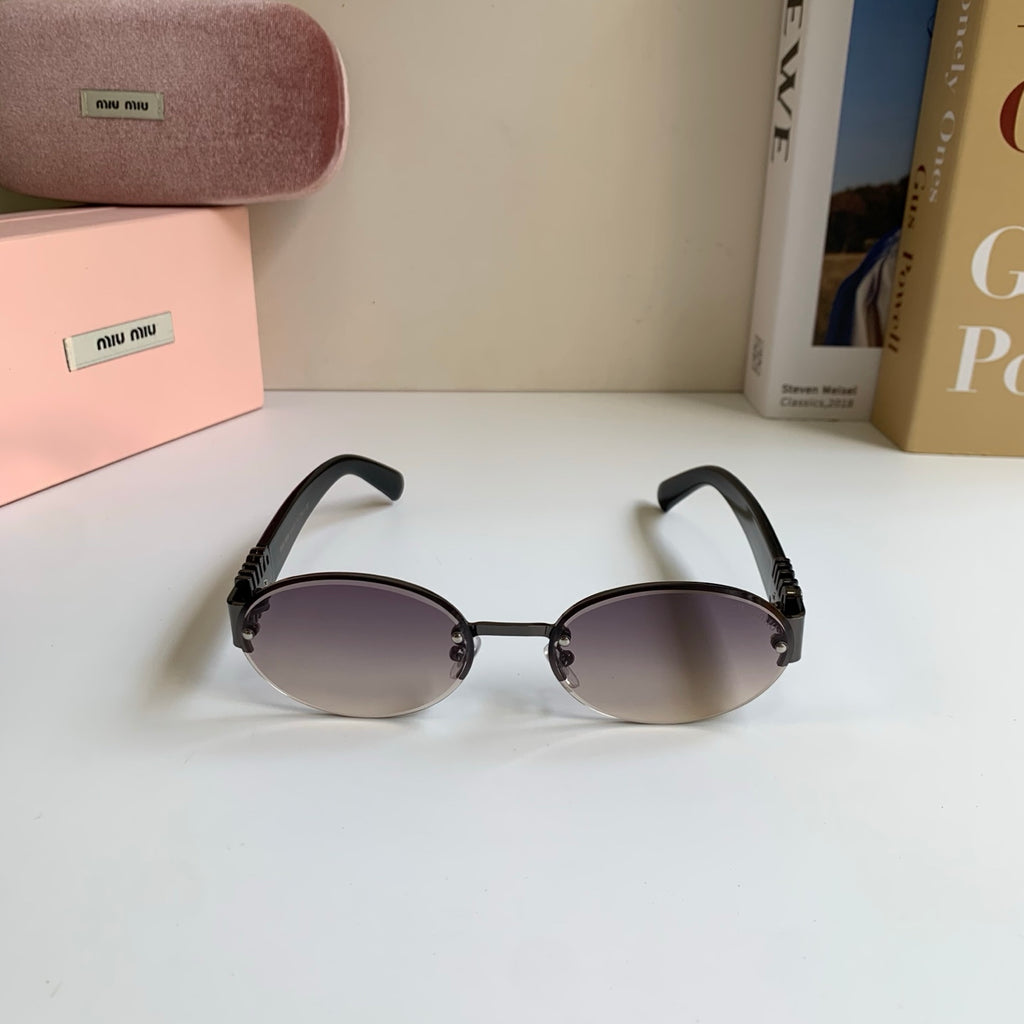 Miu Miu Round Silver Lens Sunglasses for Men & Women - 466174 - detail image 3