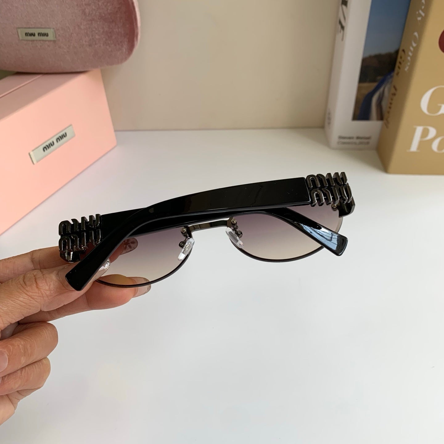 Miu Miu Round Silver Lens Sunglasses for Men & Women - 466174 - detail image 8