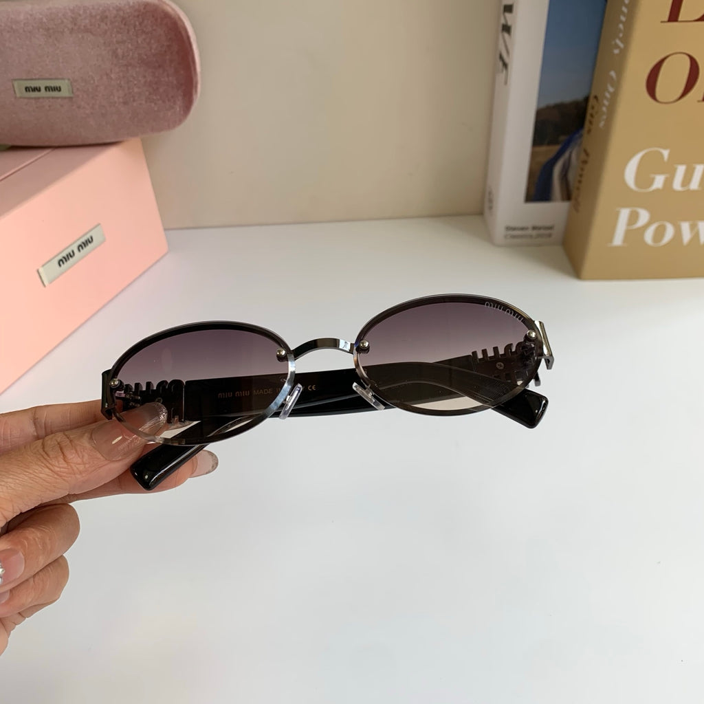 Miu Miu Round Silver Lens Sunglasses for Men & Women - 372427 - detail image 4