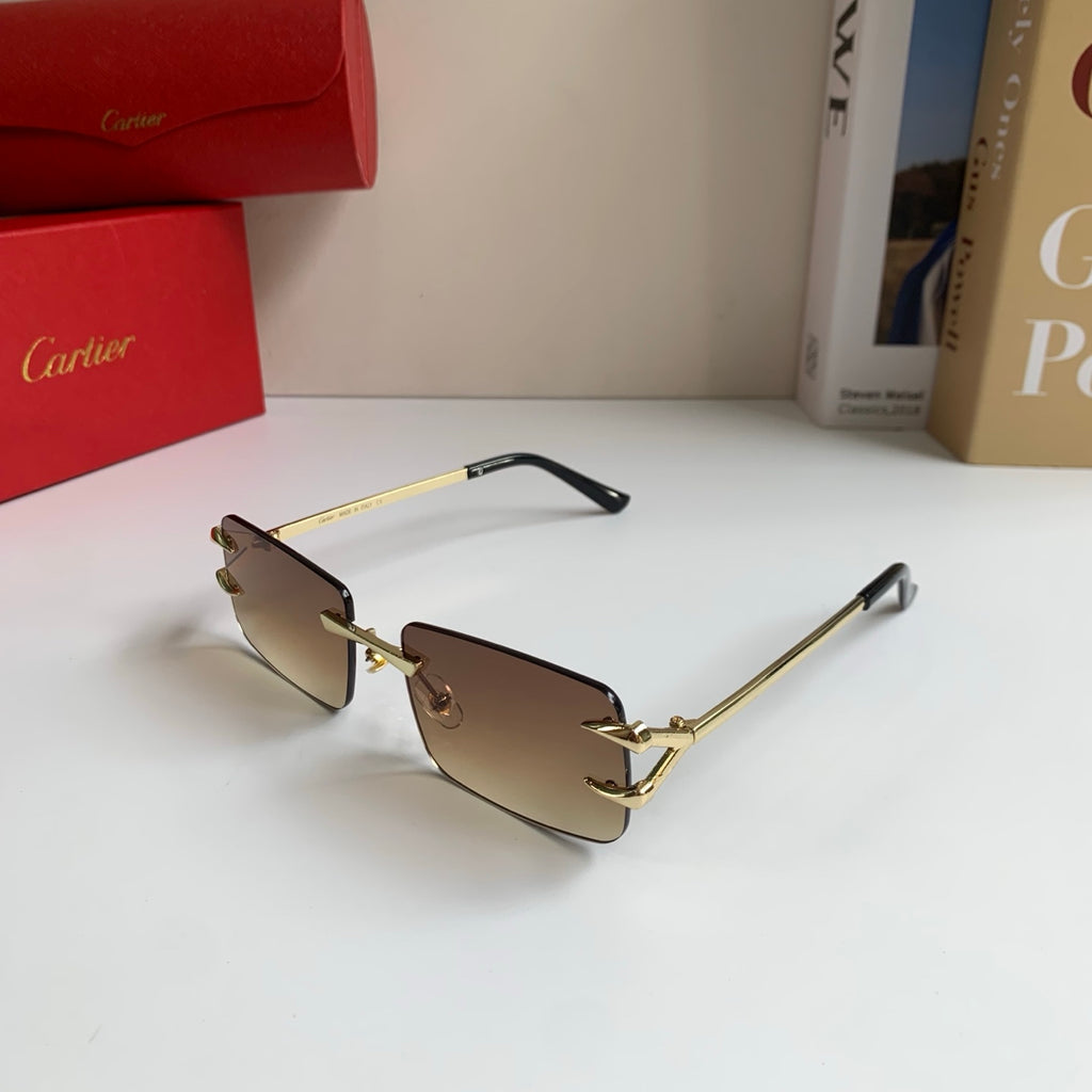 Cartier Square Brown Lens Sunglasses for Men & Women - 372192 - detail image 2