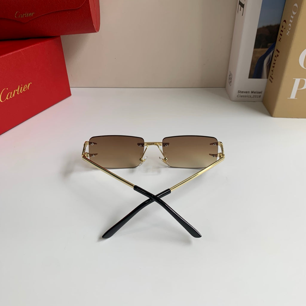 Cartier Square Brown Lens Sunglasses for Men & Women - 372192 - detail image 7