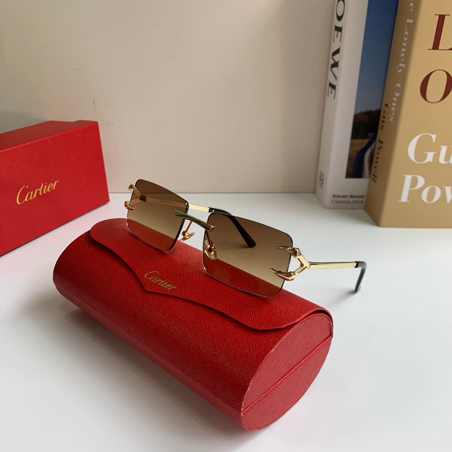 Cartier Square Brown Lens Sunglasses for Men & Women - 372192 - detail image 5