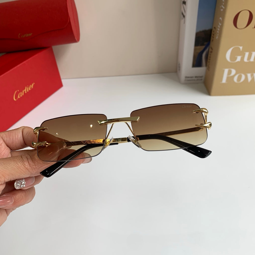 Cartier Square Brown Lens Sunglasses for Men & Women - 372192 - detail image 4