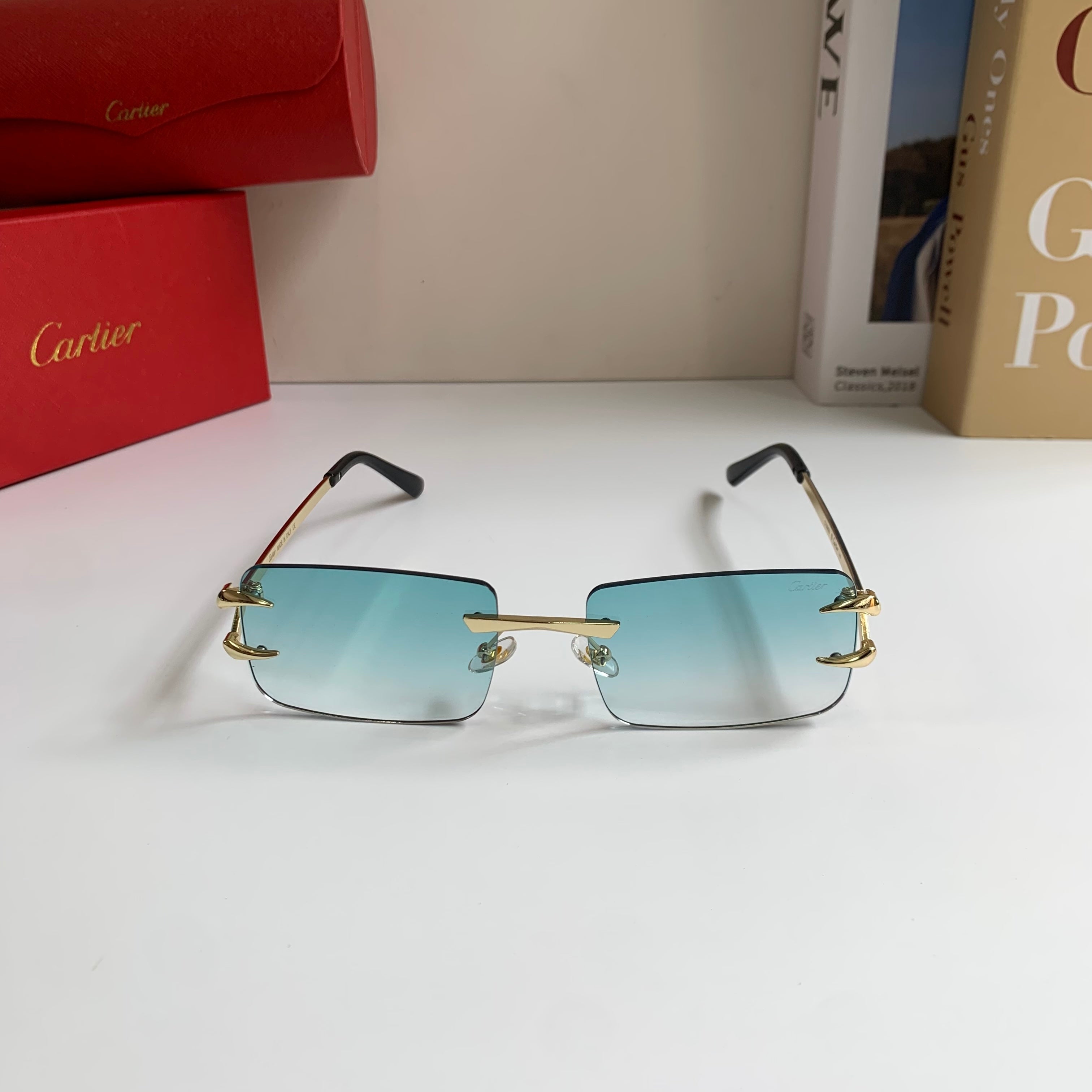 Cartier Square Silver Lens Sunglasses for Men & Women - 372193 - detail image 5