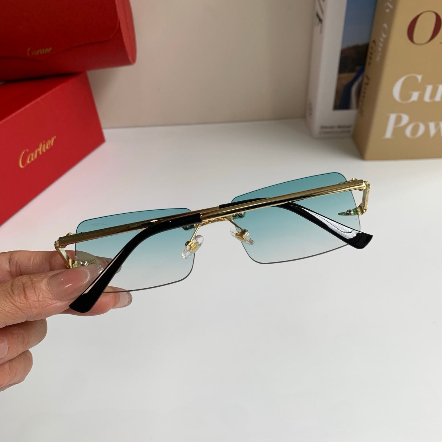 Cartier Square Silver Lens Sunglasses for Men & Women - 372193 - detail image 6