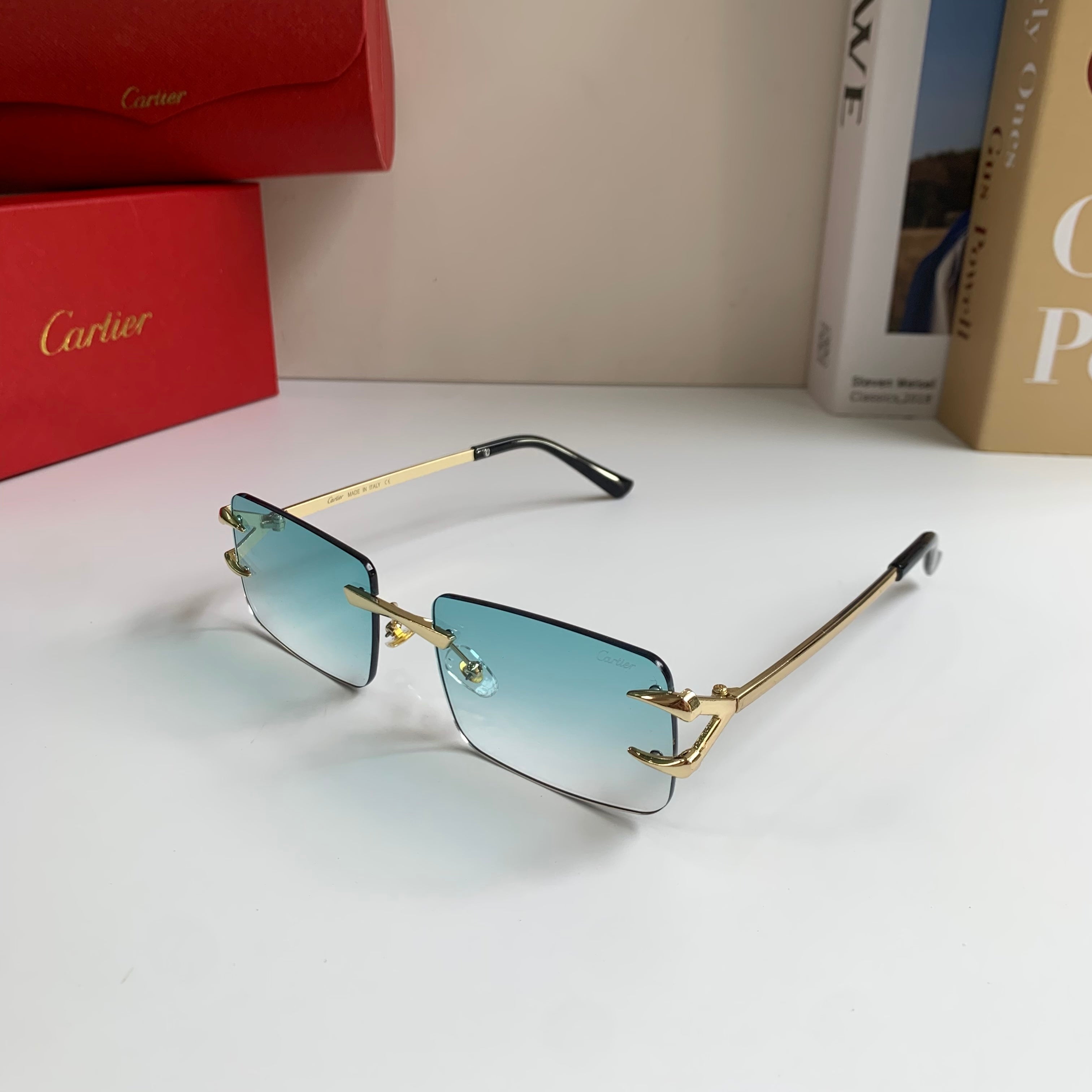 Cartier Square Silver Lens Sunglasses for Men & Women - 372193 - detail image 2