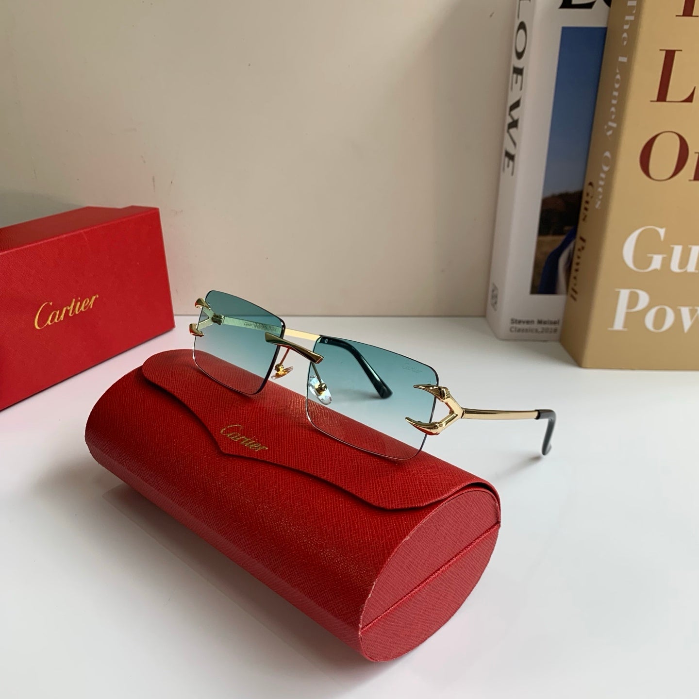 Cartier Square Silver Lens Sunglasses for Men & Women - 372193 - detail image 4