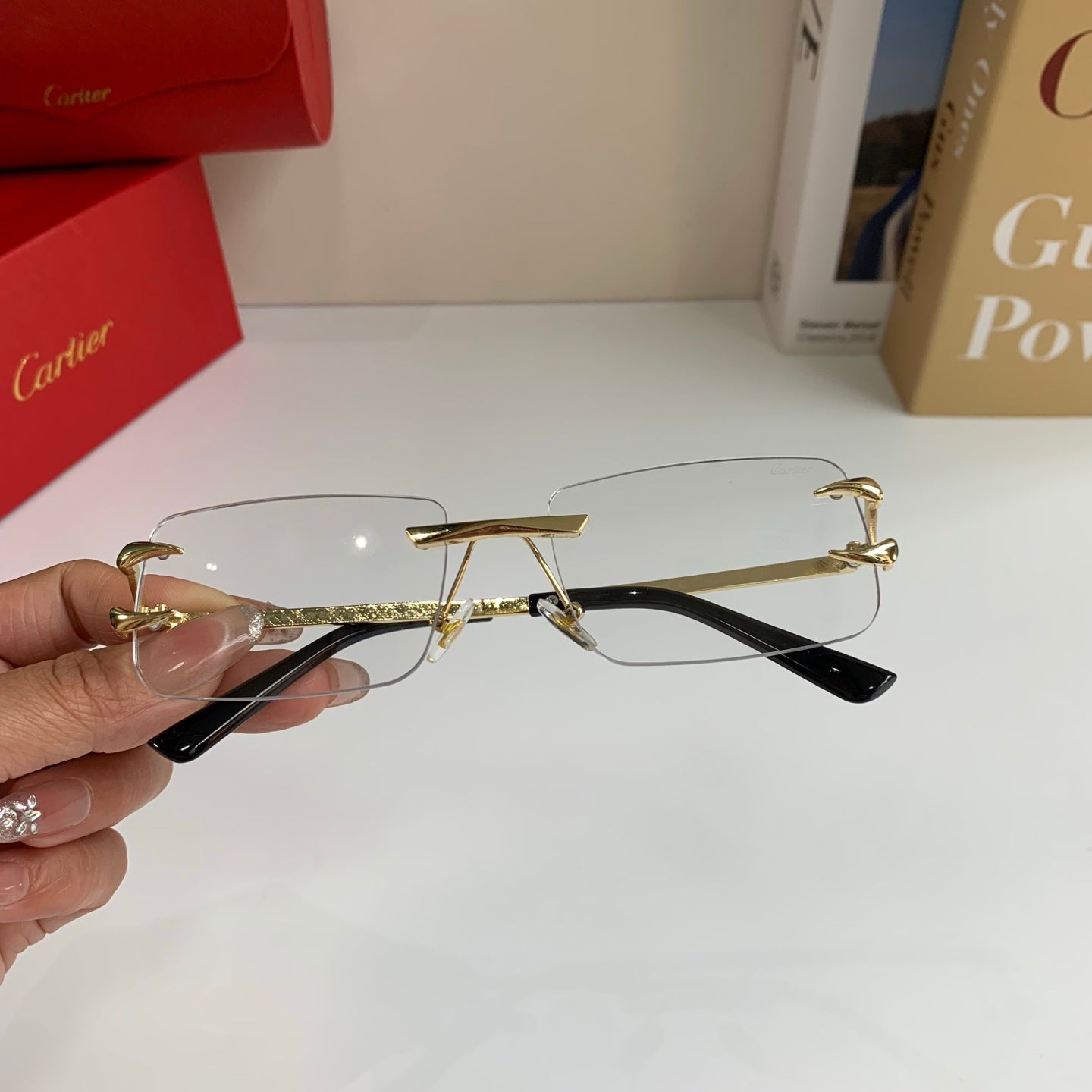Cartier Square Silver Lens Sunglasses for Men & Women - 372194 - detail image 3