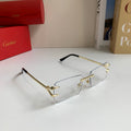 Cartier Square Silver Lens Sunglasses for Men & Women - 372194