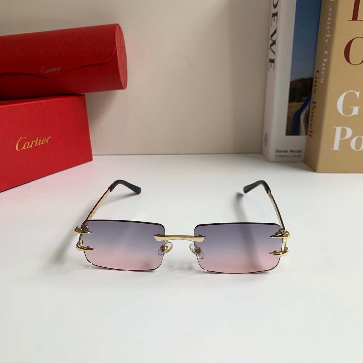 Cartier Square Silver Lens Sunglasses for Men & Women - 372196 - detail image 5