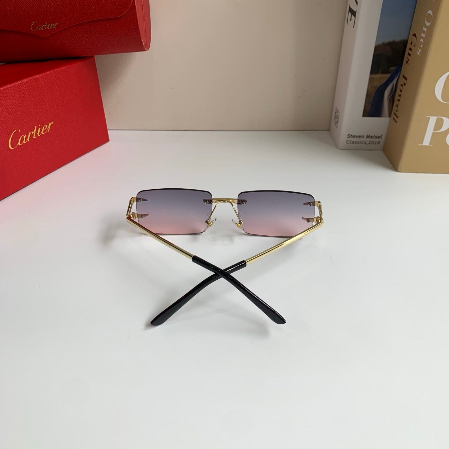Cartier Square Silver Lens Sunglasses for Men & Women - 372196 - detail image 7