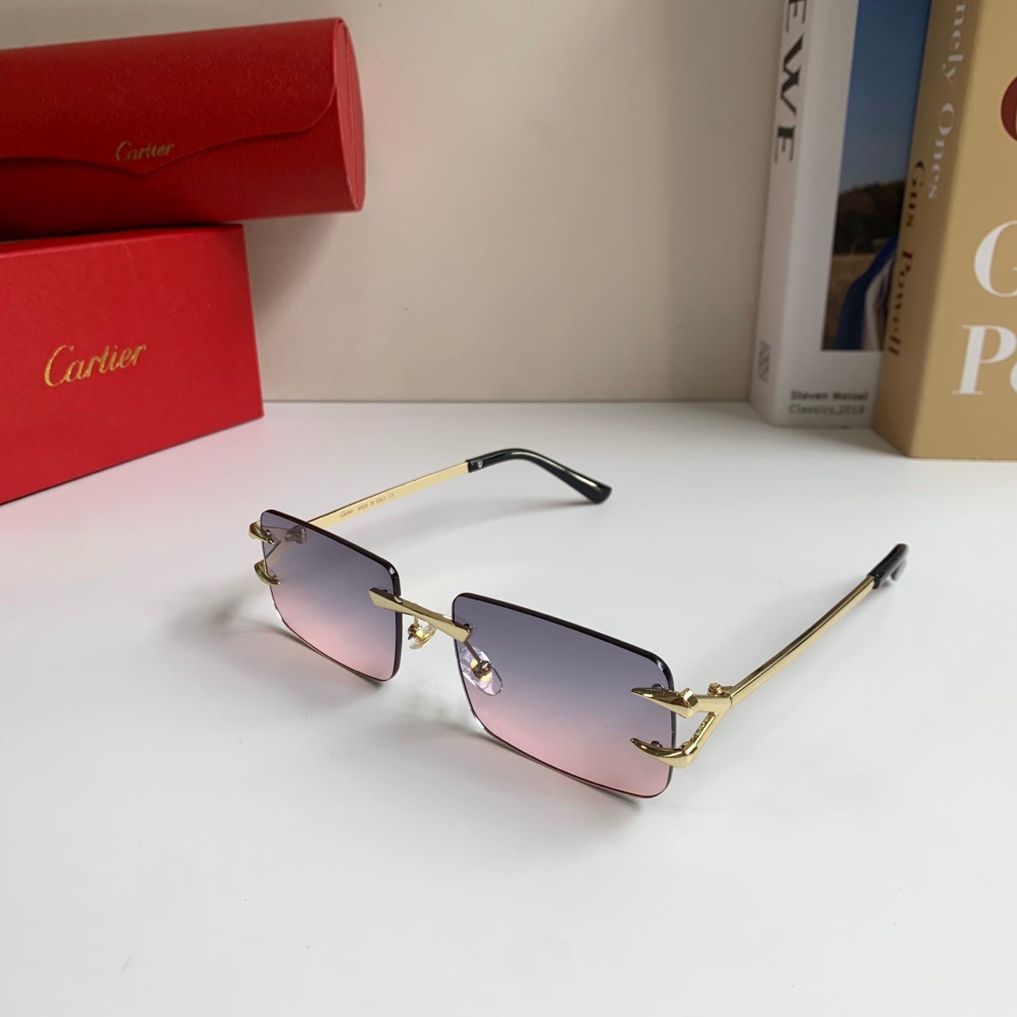 Cartier Square Silver Lens Sunglasses for Men & Women - 372196 - detail image 2