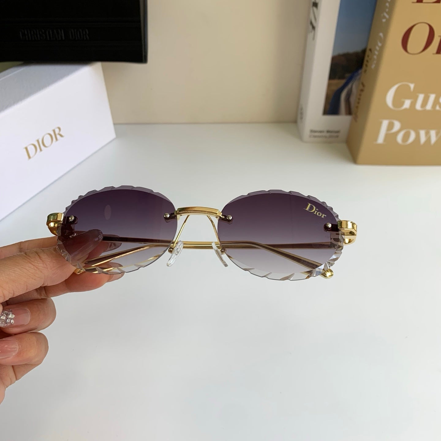 Dior Polarized Round Silver Lens Sunglasses for Men & Women - 382457 - detail image 4