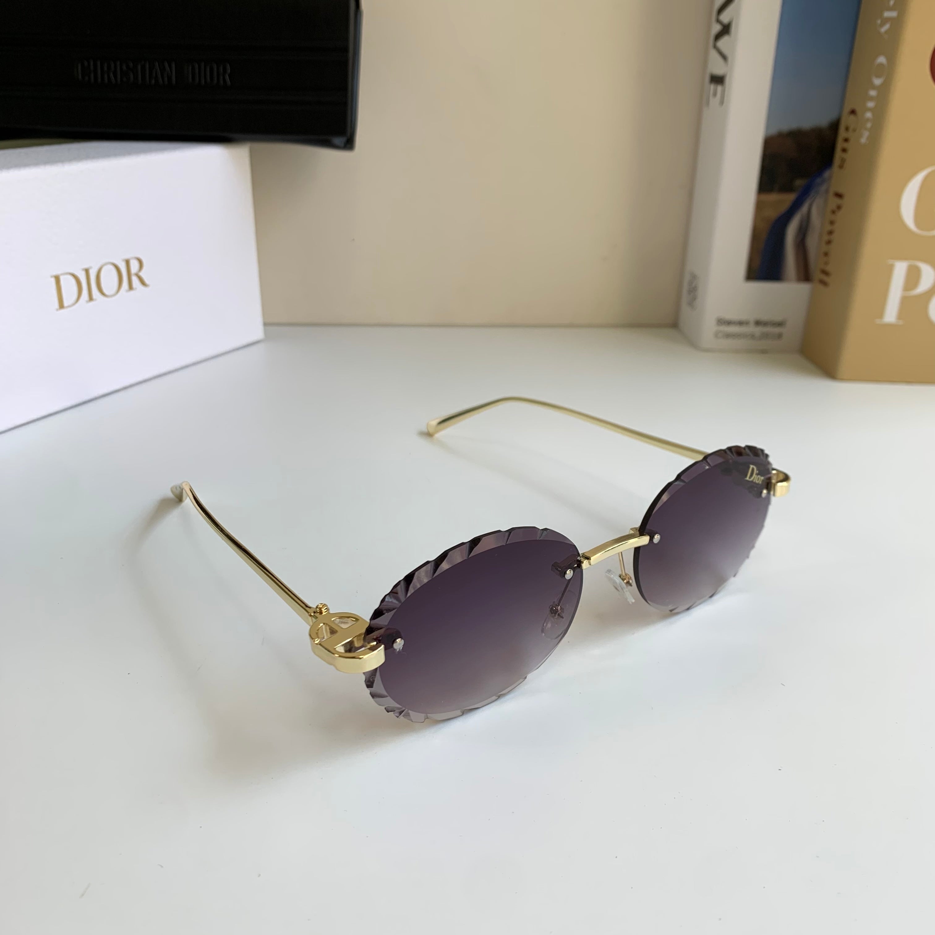 Dior Polarized Round Silver Lens Sunglasses for Men & Women - 382457