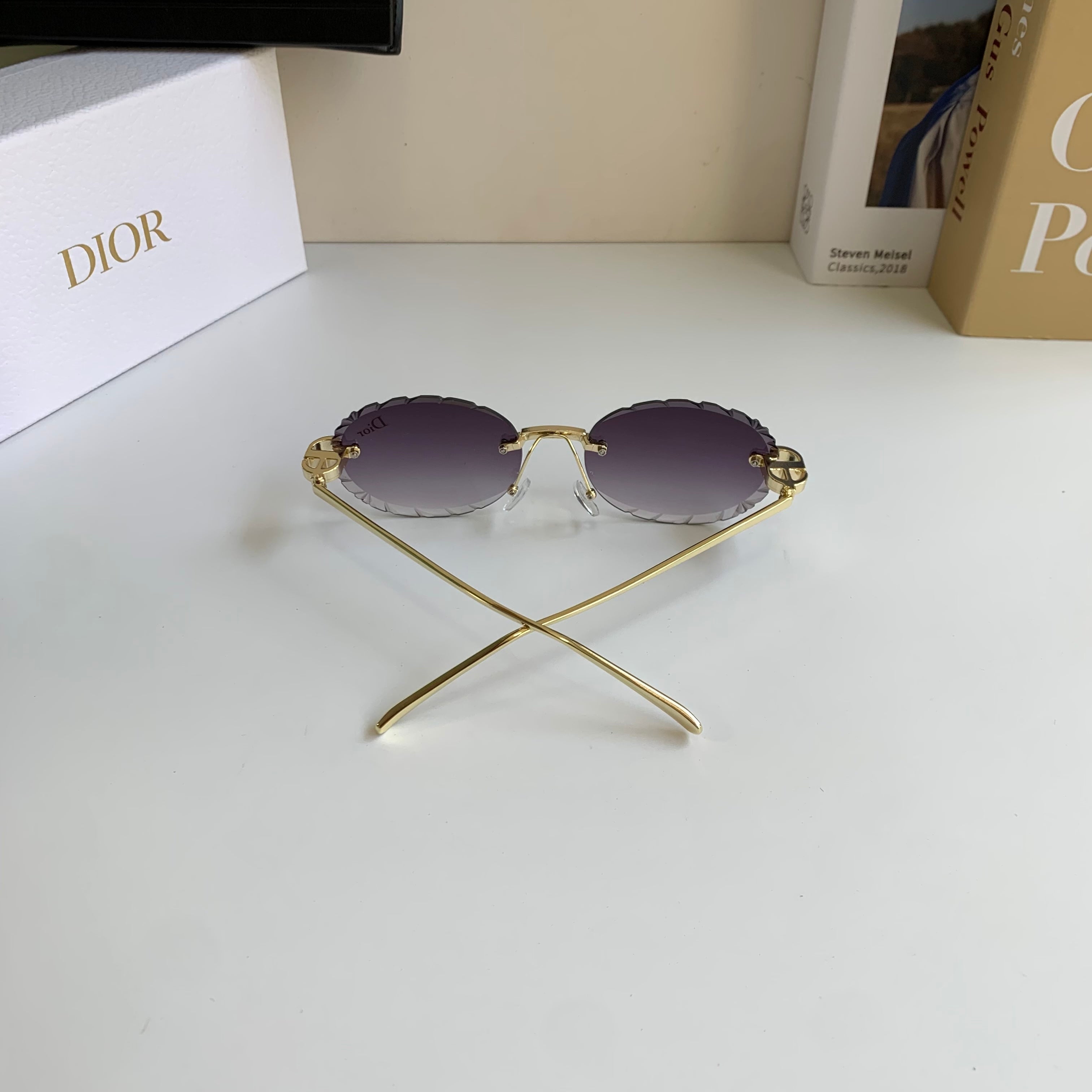 Dior Polarized Round Silver Lens Sunglasses for Men & Women - 382457 - detail image 7