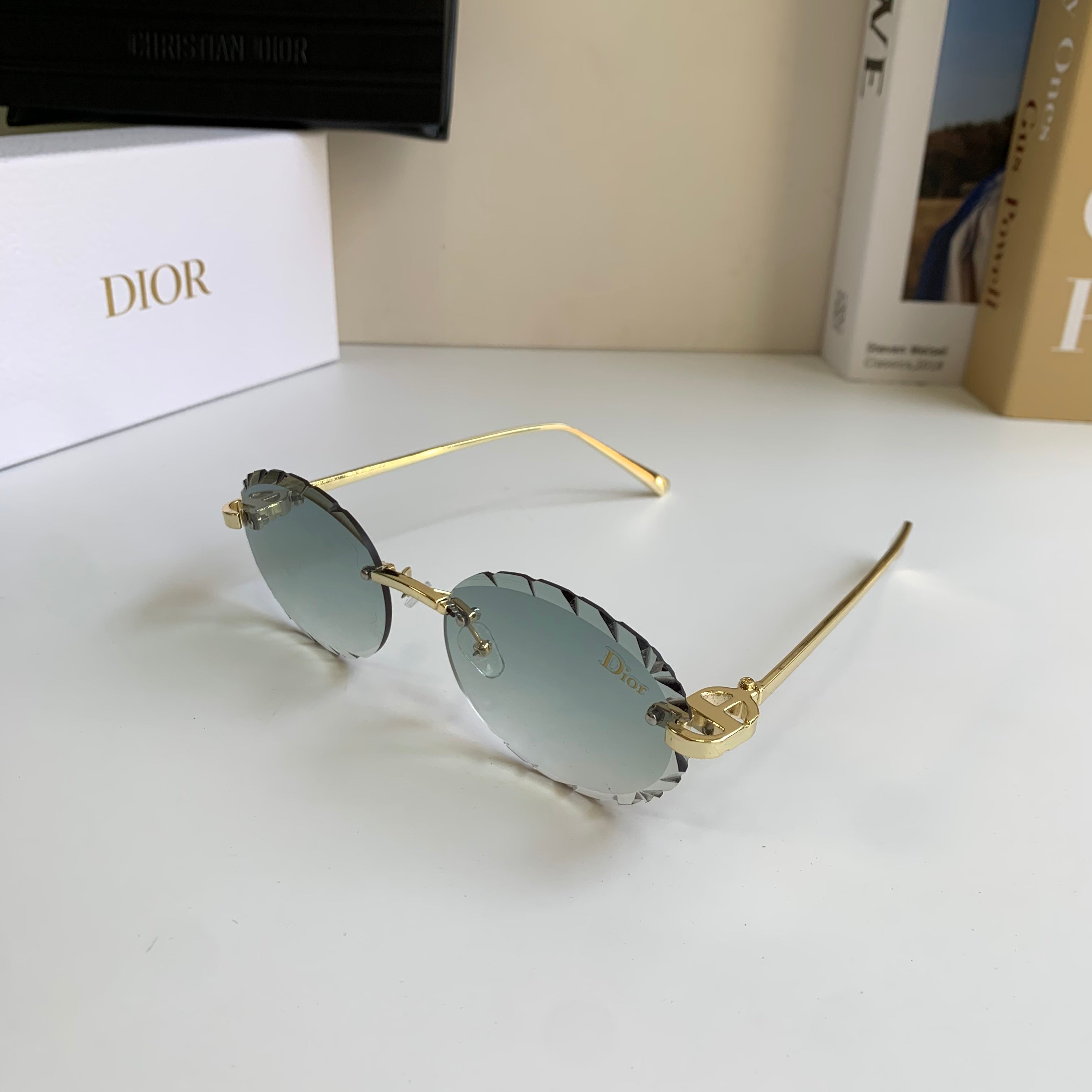 Dior Polarized Round Silver Lens Sunglasses for Men & Women - 465401 - detail image 2
