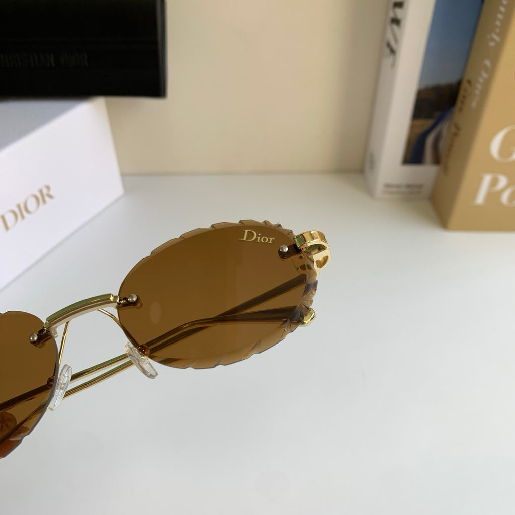 Dior Polarized Round Brown Lens Sunglasses for Men & Women - 382460 - detail image 6