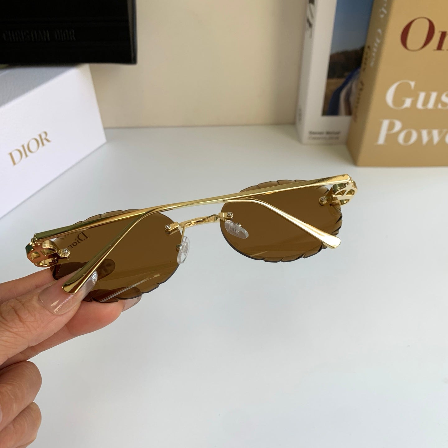 Dior Polarized Round Brown Lens Sunglasses for Men & Women - detail image 7