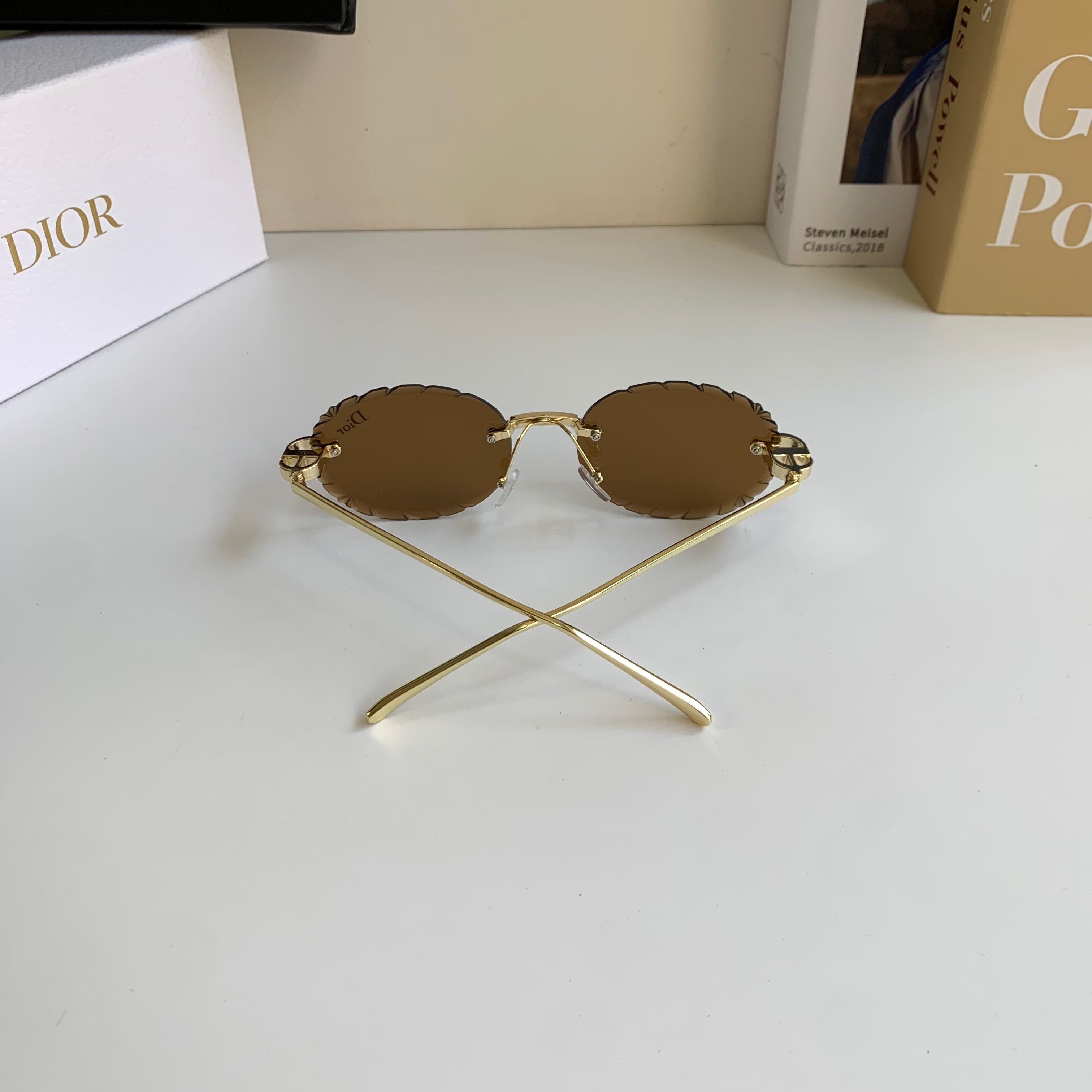 Dior Polarized Round Brown Lens Sunglasses for Men & Women - detail image 8