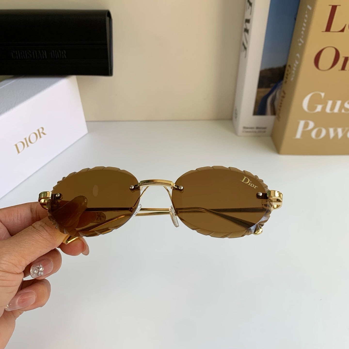 Dior Polarized Round Brown Lens Sunglasses for Men & Women - 382460 - detail image 4