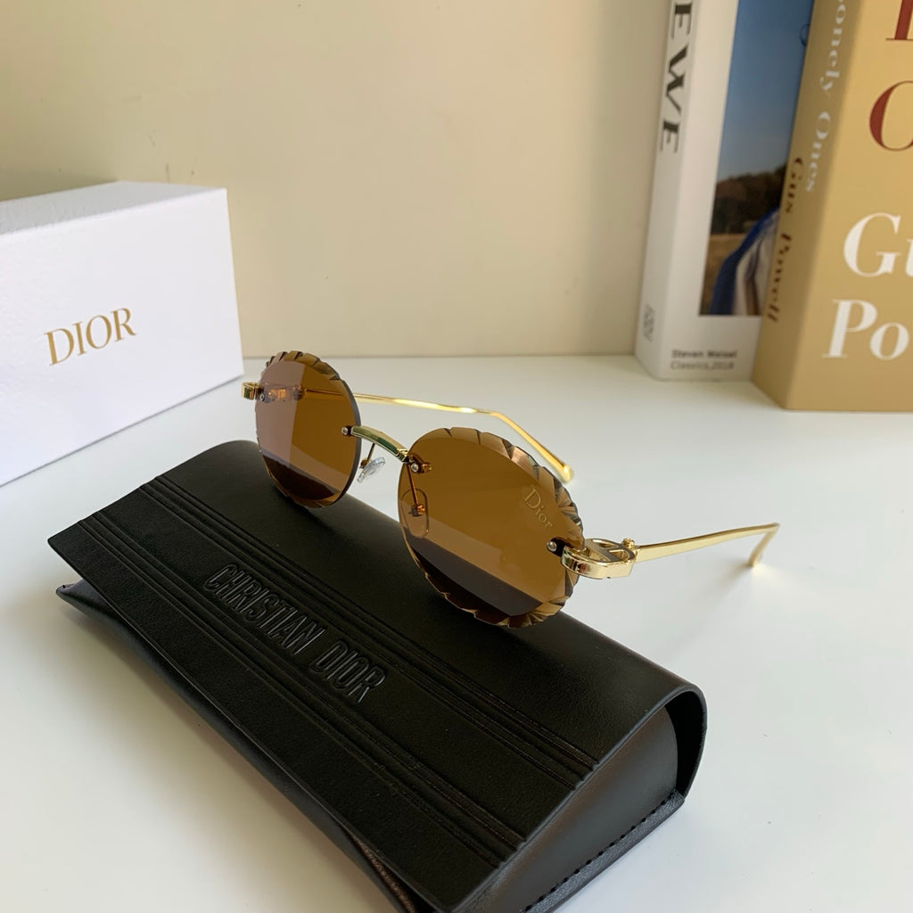 Dior Polarized Round Brown Lens Sunglasses for Men & Women - detail image 5