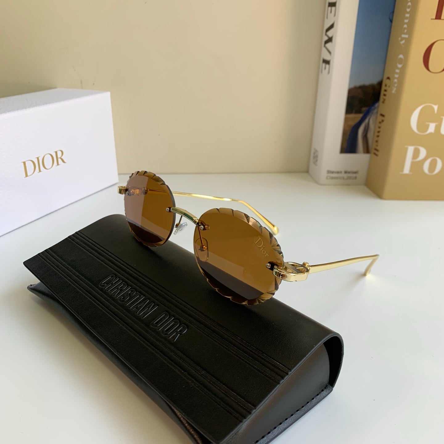 Dior Polarized Round Brown Lens Sunglasses for Men & Women - detail image 5