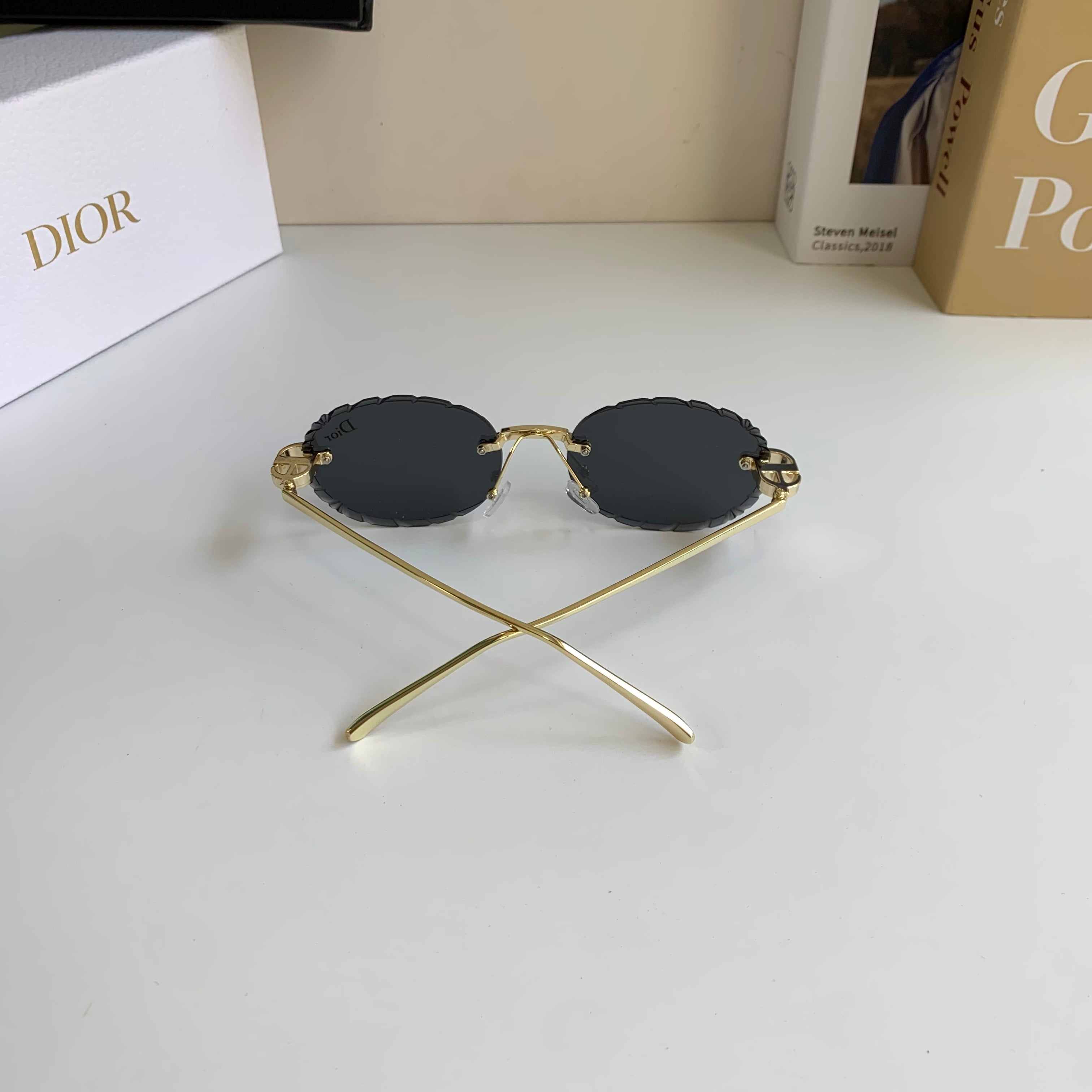 Dior Polarized Round Silver Lens Sunglasses for Men & Women - 382461 - detail image 7
