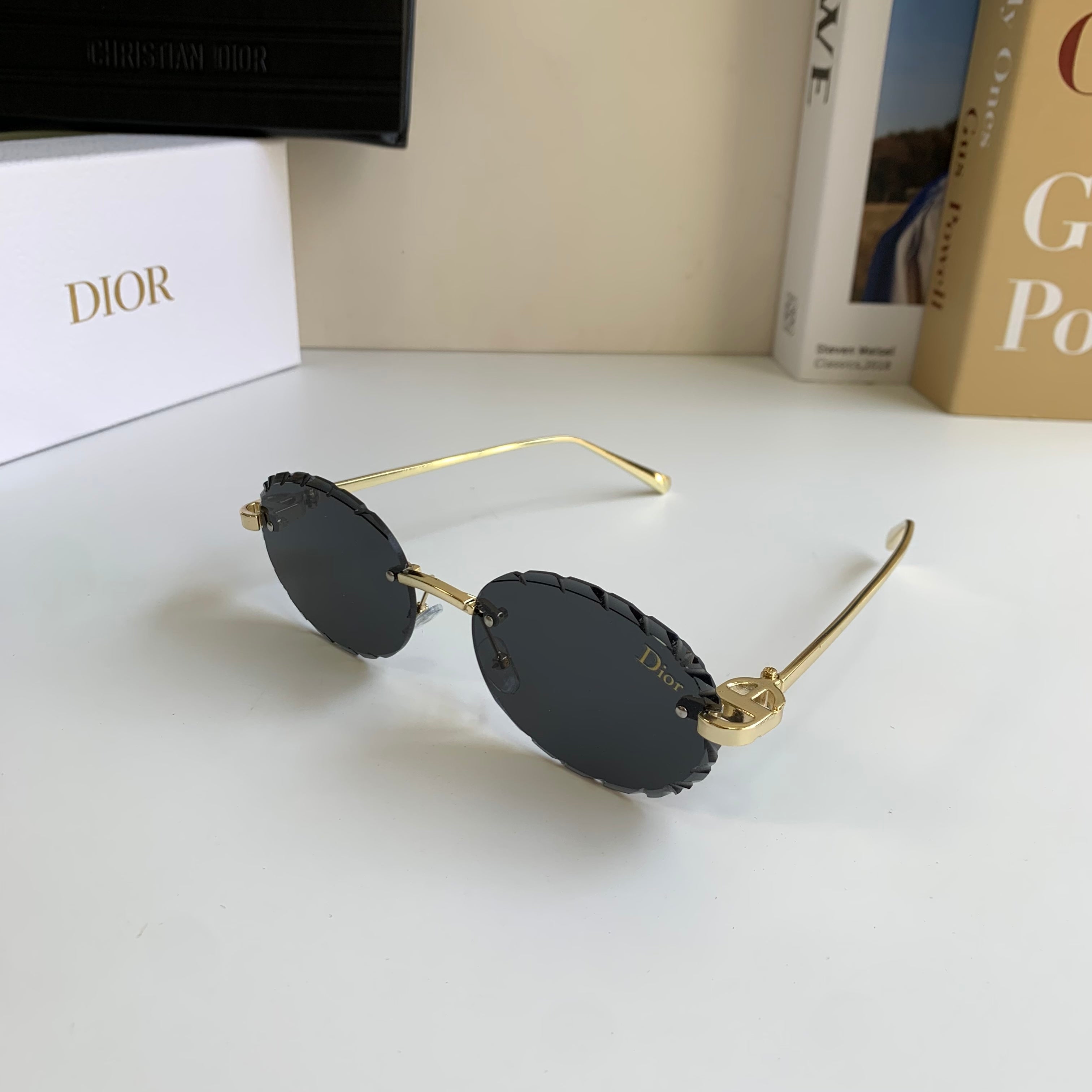 Dior Polarized Round Silver Lens Sunglasses for Men & Women - 382461 - detail image 2