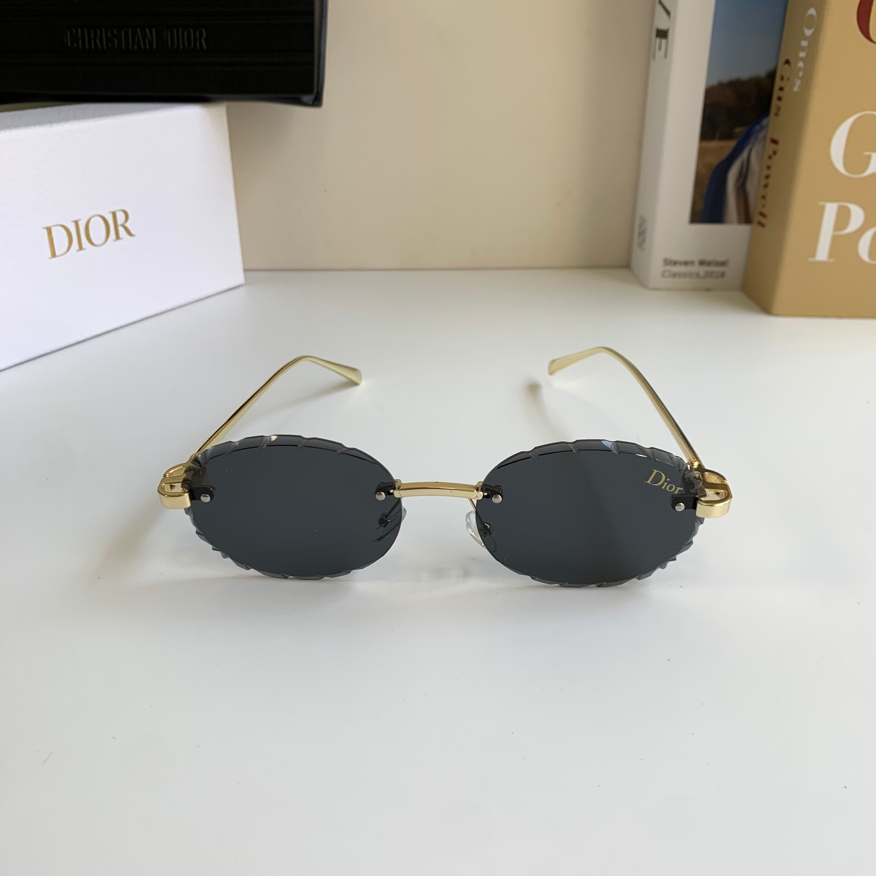 Dior Polarized Round Silver Lens Sunglasses for Men & Women - 465403 - detail image 5