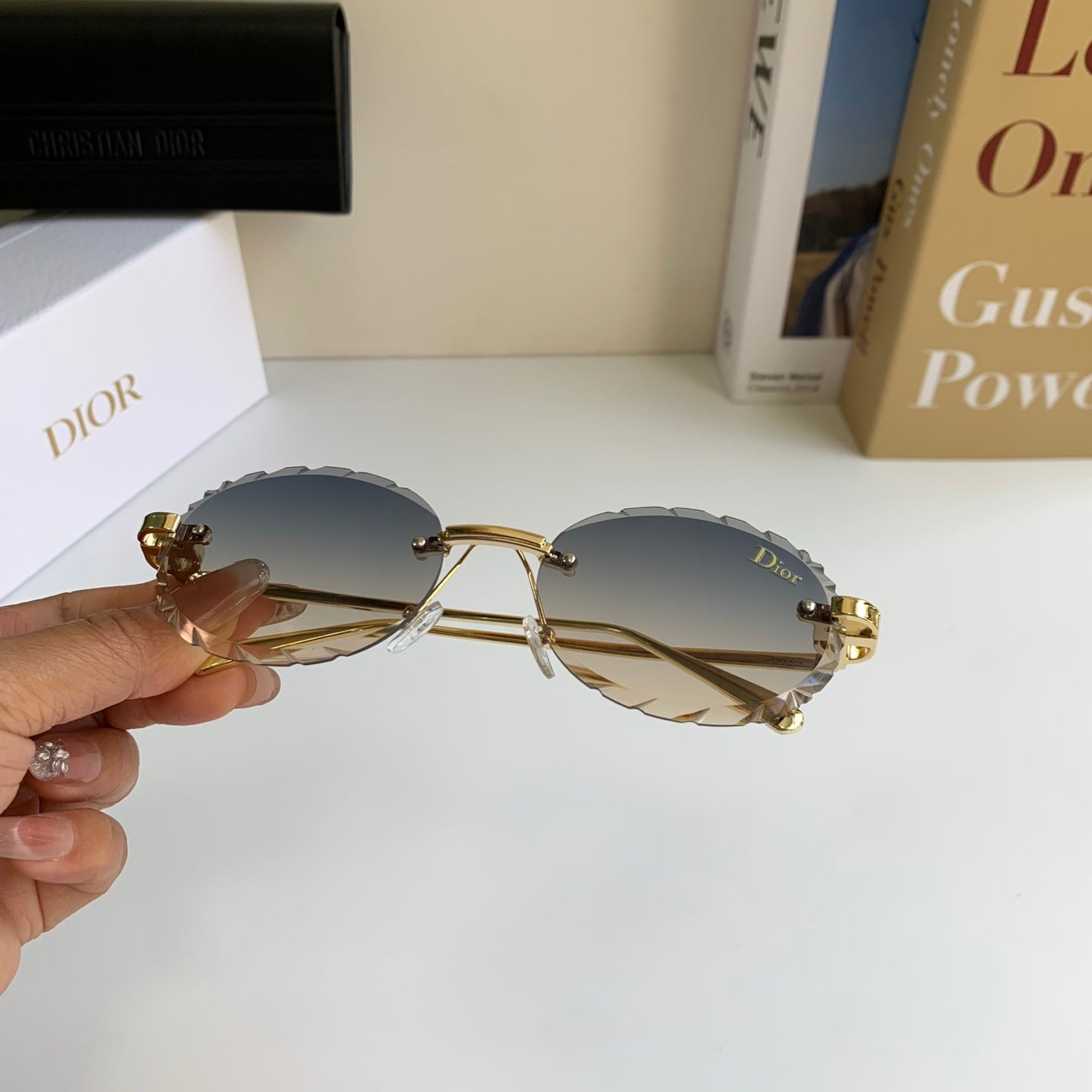 Dior Polarized Round Silver Lens Sunglasses for Men & Women - detail image 3